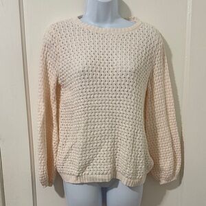 14th & Union Women's Peach Cream Knit Sweater